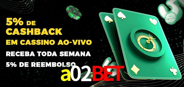 Promoções do cassino ao Vivo a02bet